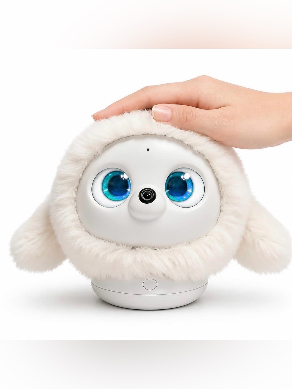 Robet AI Robot Pet Plush - Gray with Blue Eyes, Love in Sight